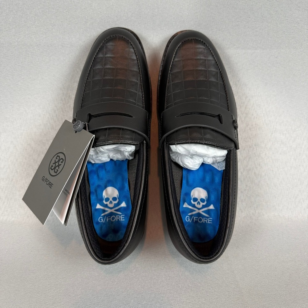 G/FORE Gallivanter Golf Loafers Womens 5 Onyx Black Quilted Luxe Sole New NIB - Picture 7 of 8
